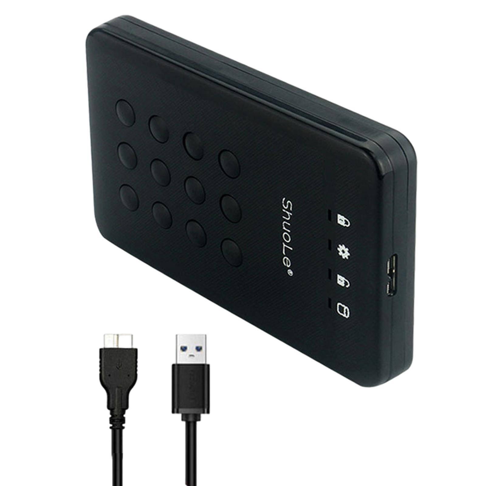 USB 3.0 HDD Enclosure, 2.5inch, with Password Protection, HDD Case, SATA HDD Enclosure, HDD SATA Enclosure Case 5Gbps