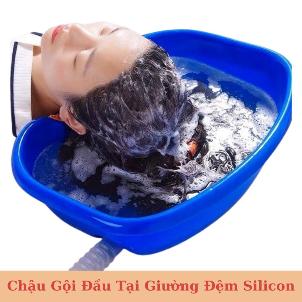 Chậu Gội Đầu, Máng Gội Đầu Đệm Silicon Tại Nhà Chất Liệu Nhựa Cao Cấp Cho Bà Bầu Người Già Trẻ Nhỏ Người Bệnh