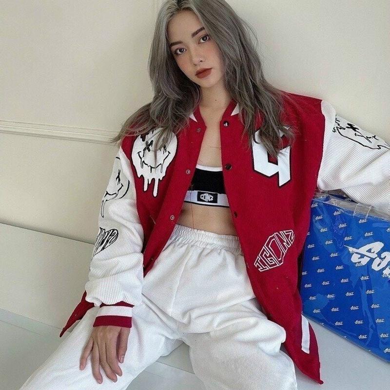 Áo khoác nhung nam nữ bomber unisex gió jacket cúc bấm form rộng local brand ulzzang phong cách hàn quốc đep CHỮ G