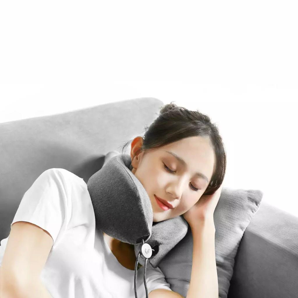 Gối massage cổ chữ U cao cấp đa năng mát xa cổ tiện dụng, matxa cổ vai gáy Gối Du lịch Dễ dàng sử dụng
