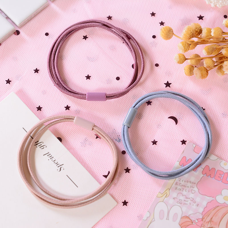 Combo 5 Dây Chun Buộc Tóc, Thun Cột Tóc Mảnh 3 Vòng Màu Sắc Nhã Nhặn SC23