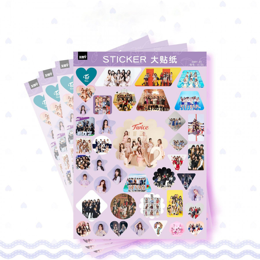 Set 4 tấm dán Sticker TWICE