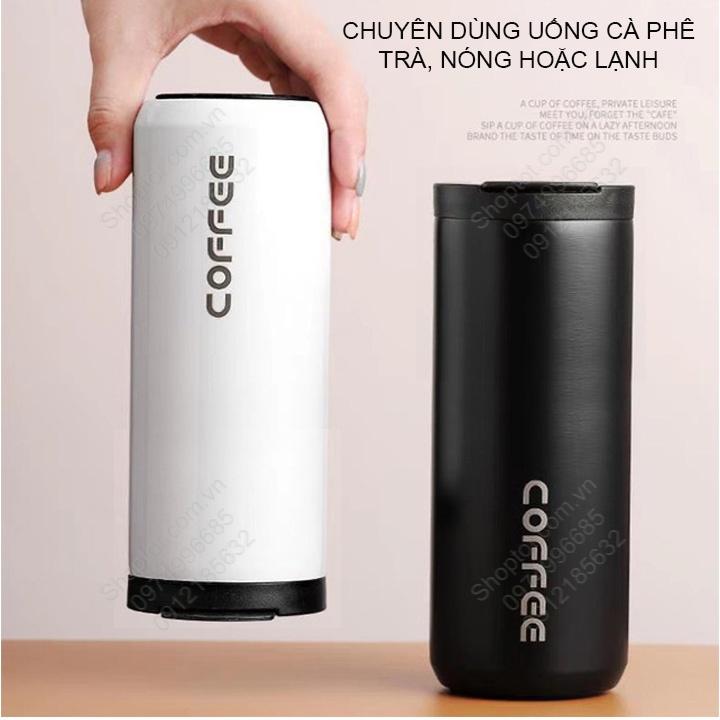 Ly uống bằng inox 304 loại 2 lớp, chuyên dùng uống cà phê, uống trà đa năng, dung tích 550ml