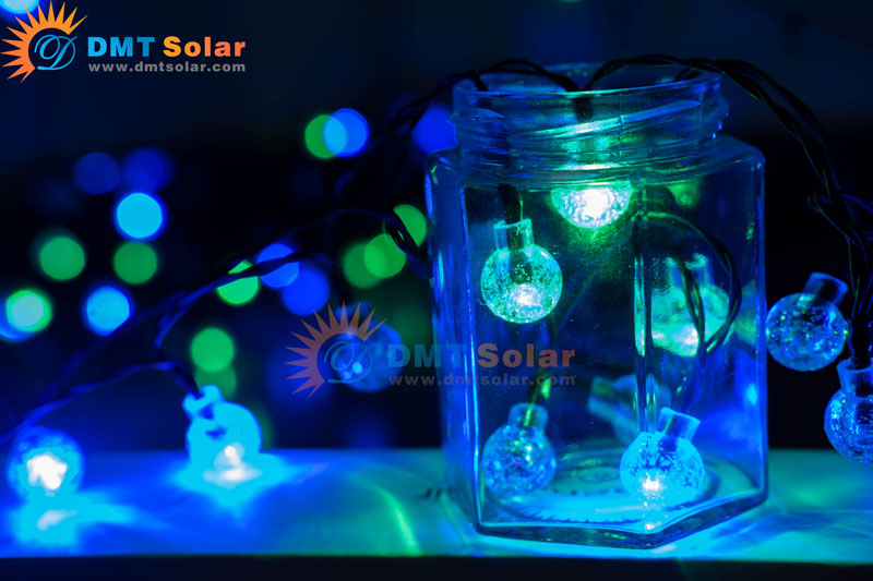 Đèn led dây pha lê trang trí năng lượng mặt trời - LED NHIỀU MÀU LD04-RGB