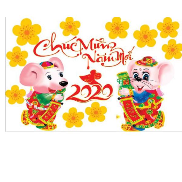 Decal trang trí xuân Canh Tý 1 PK604