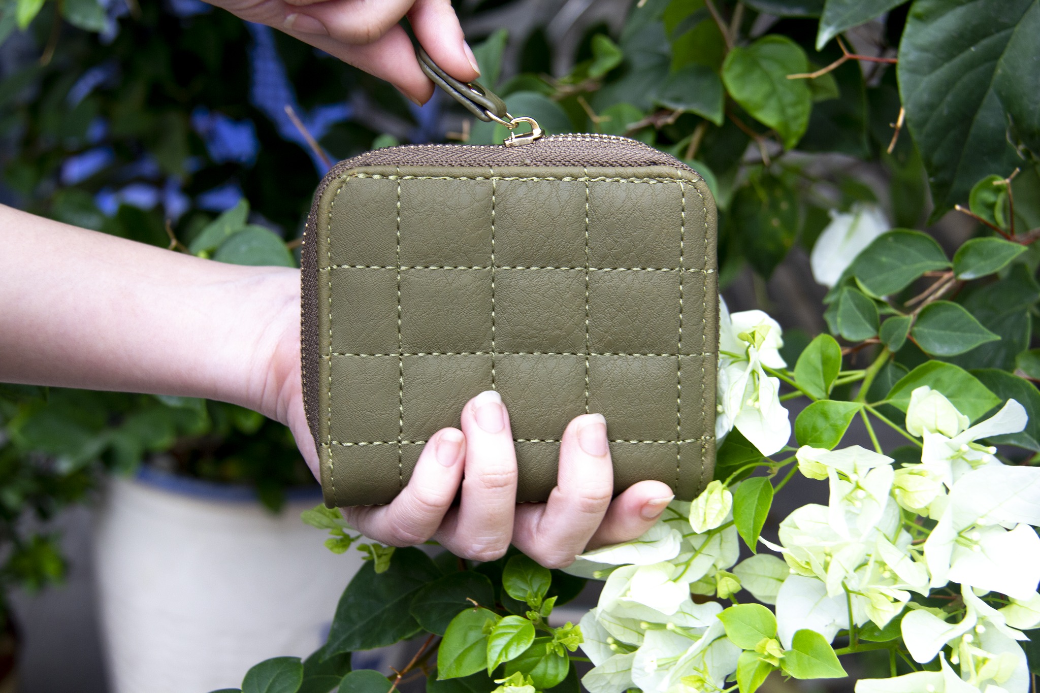 Ví gấp Zipped SQUARE 