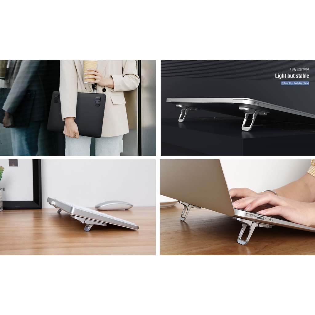 Đế nâng laptop hỗ trợ tản nhiệt dạng xếp dán thân máy Nillkin Bolster Plus- Hàng chính hãng