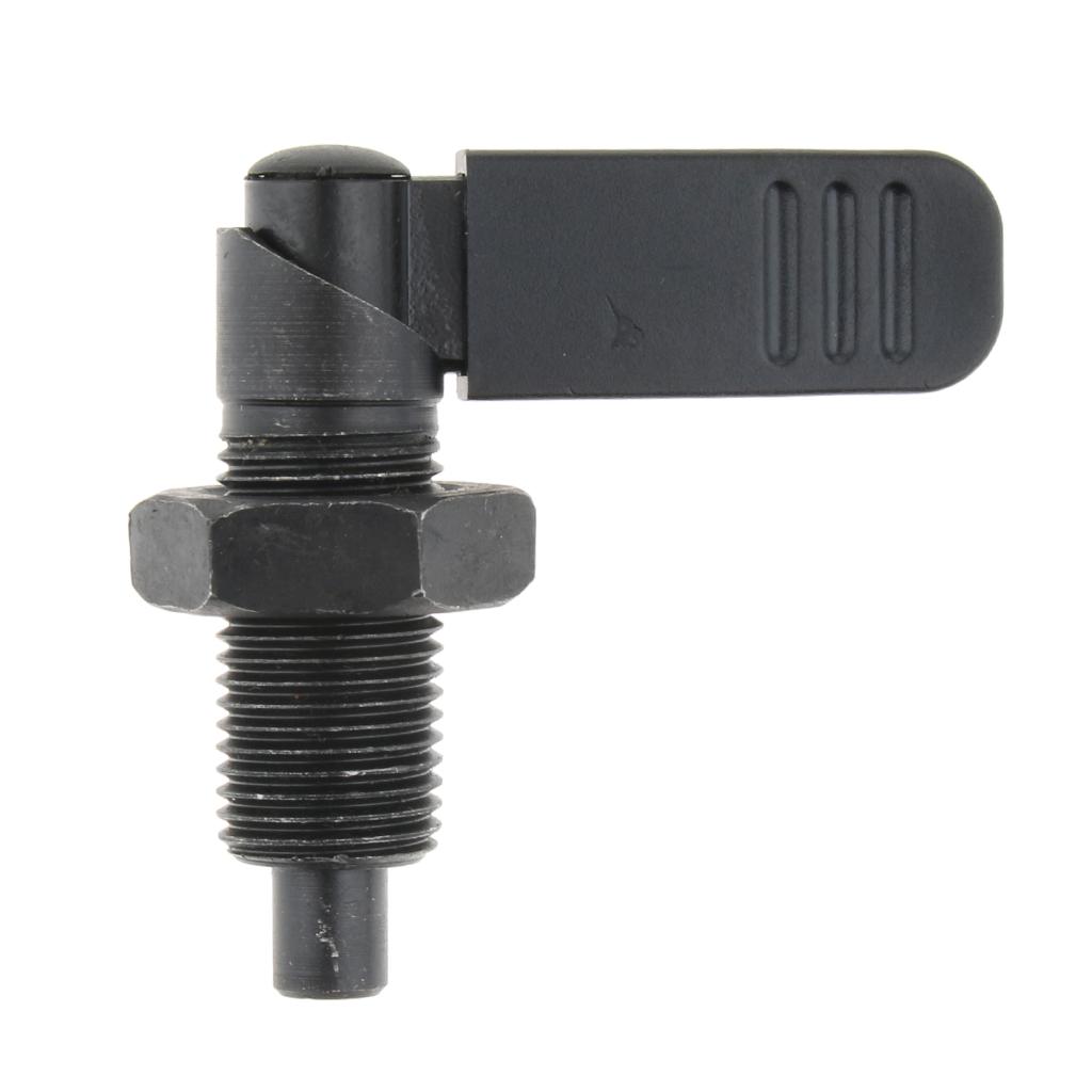 Indexing Plunger With Lock Nut, Lock-out, Steel, Thread M16 M12