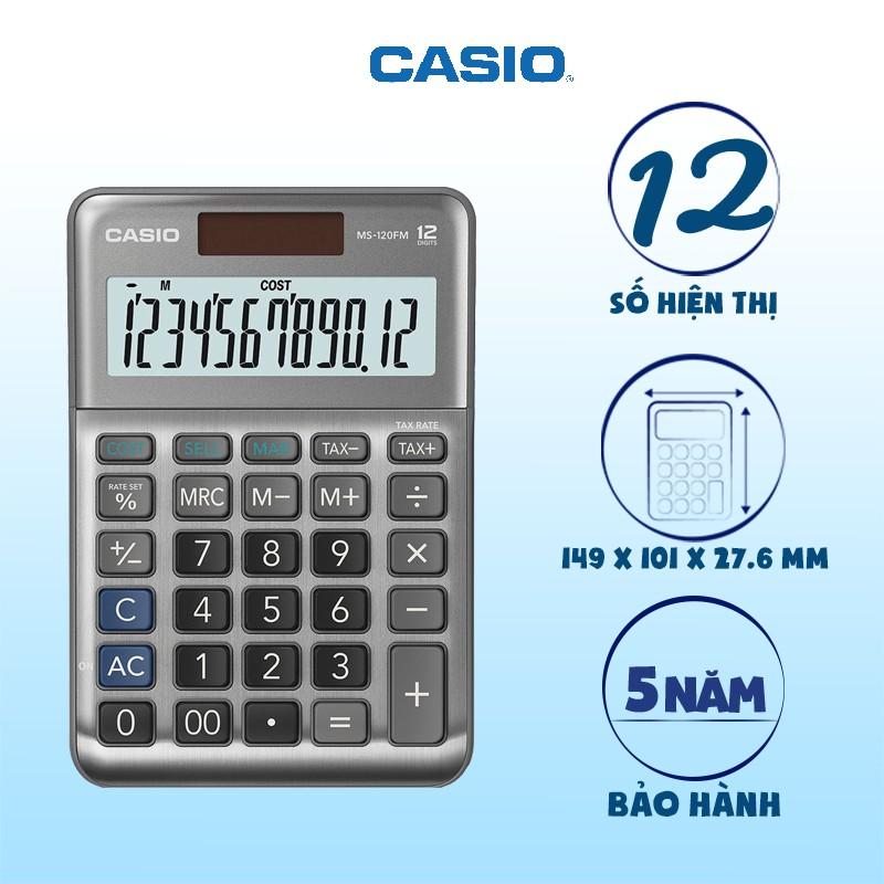 Máy tính Casio MS-120FM chính hãng dành cho văn phòng, cửa hàng, shop bán hàng