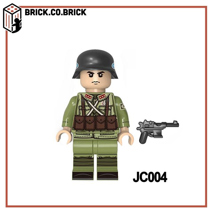 Mô Hình Đồ Chơi Xếp hình Lính Trung Quốc Quân Đội Thế Chiến minifig China Soldier World War kèm Phụ kiện JC001 JC004 - JC-001