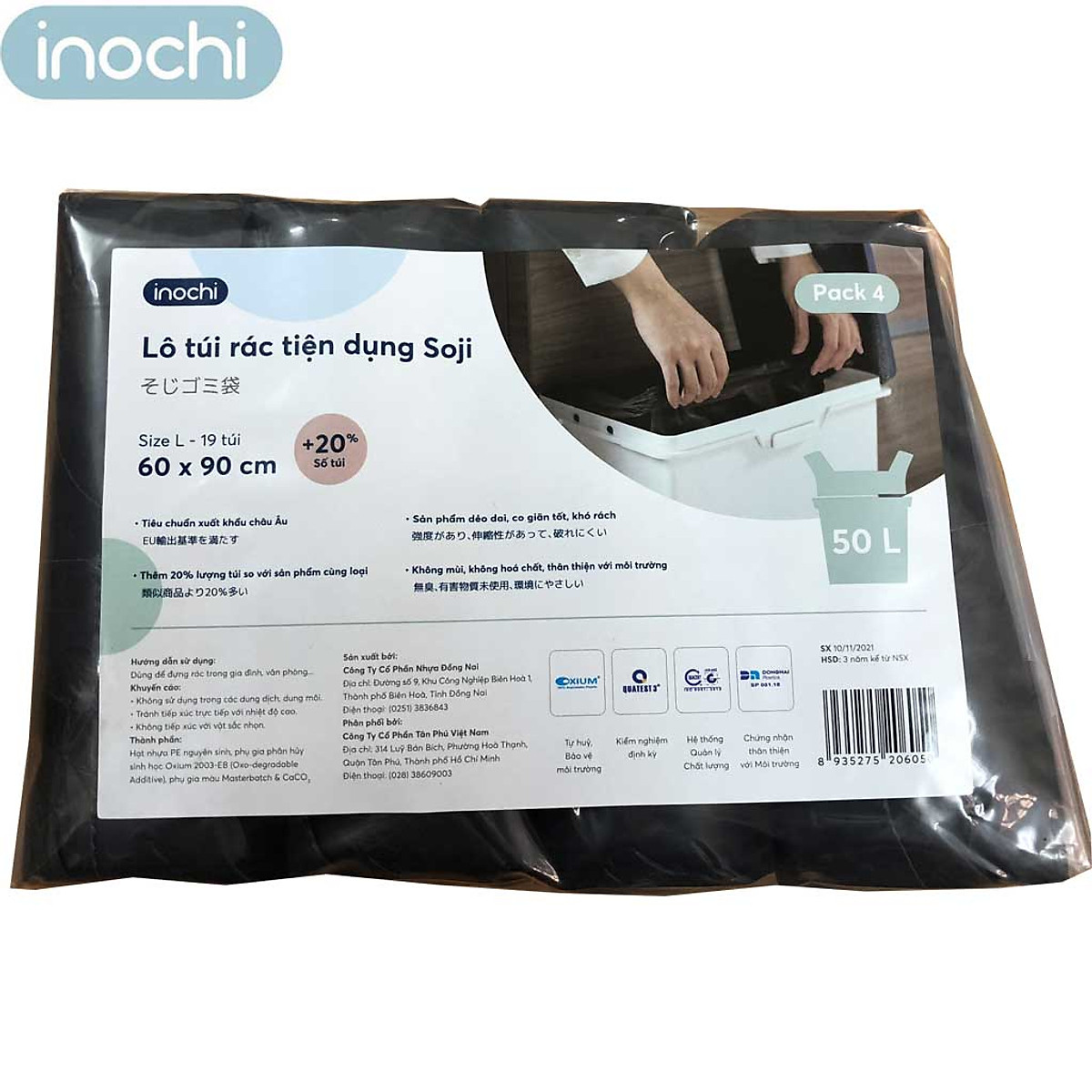 Lô Túi Rác Soji 4 Inochi tiện dụng