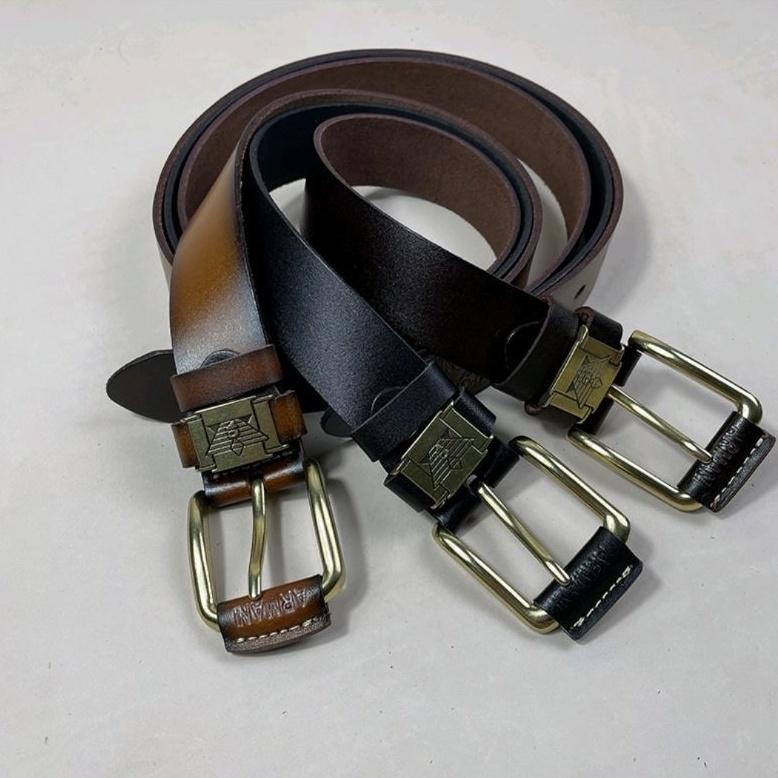 Thắt Lưng Nam Tuấn Minh TM811-03 Dây Nịt Da Bò Nguyên Tắm Khóa Đồng Cao Cấp Rộng 3.8Cm Đủ Ba Màu Đen, Nâu, Nâu Bò