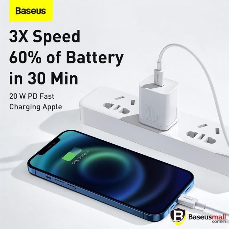 Baseus -BaseusMall VN Cáp sạc nhanh siêu bền C to iPhone Baseus Superior Series PD 20W (Hàng chính hãng)