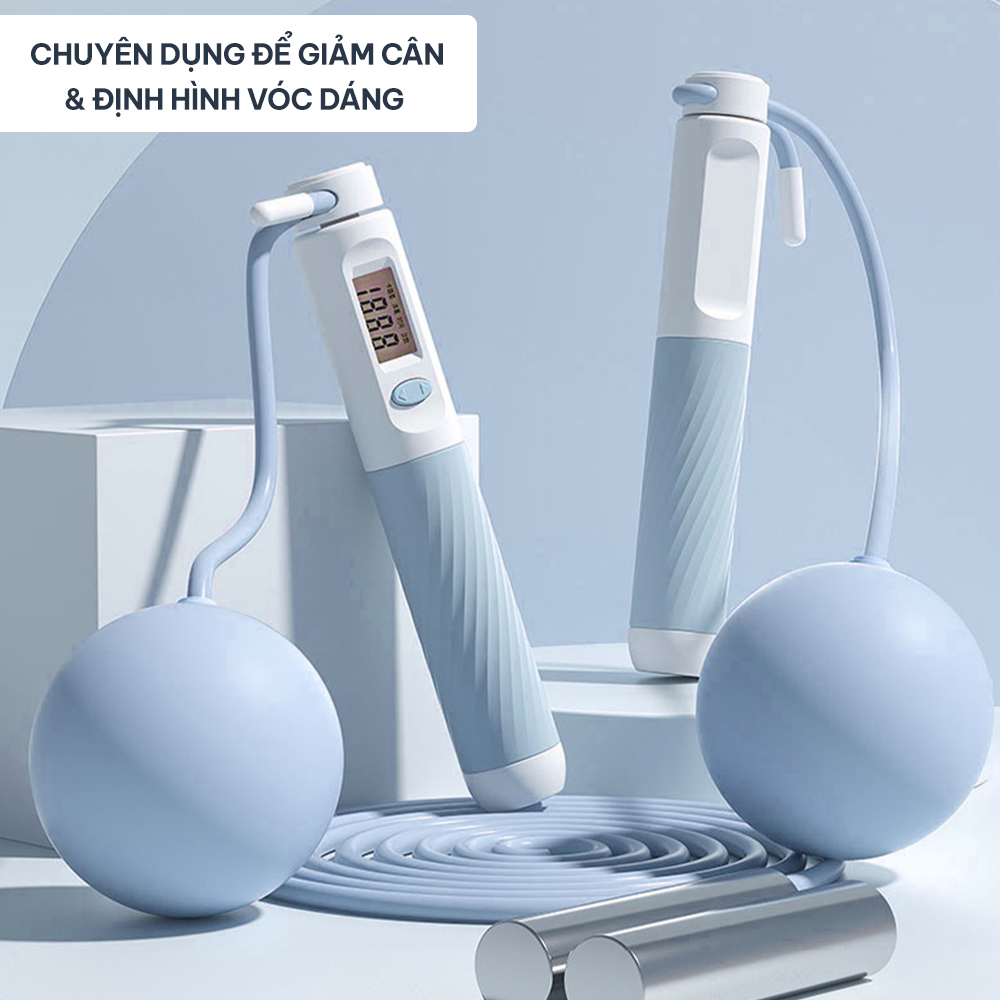 Dây nhảy không dây, dây nhảy thể lực đếm số tự động chính hãng GoodFit GF903JR dây nhảy thể dục tại nhà