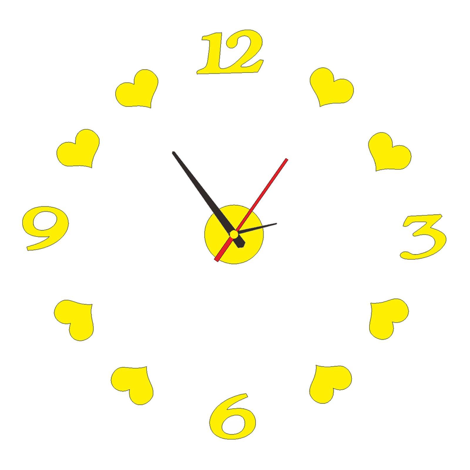 DIY Clock Wall Clock Decor Sticker with Numerals for Office Decoration