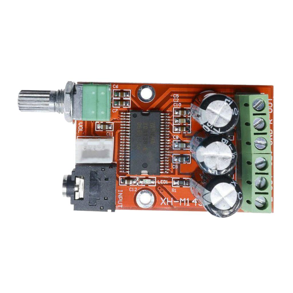 12W+12W Dual Channel Digital Audio Amplifier Class D Power Board DC 12V