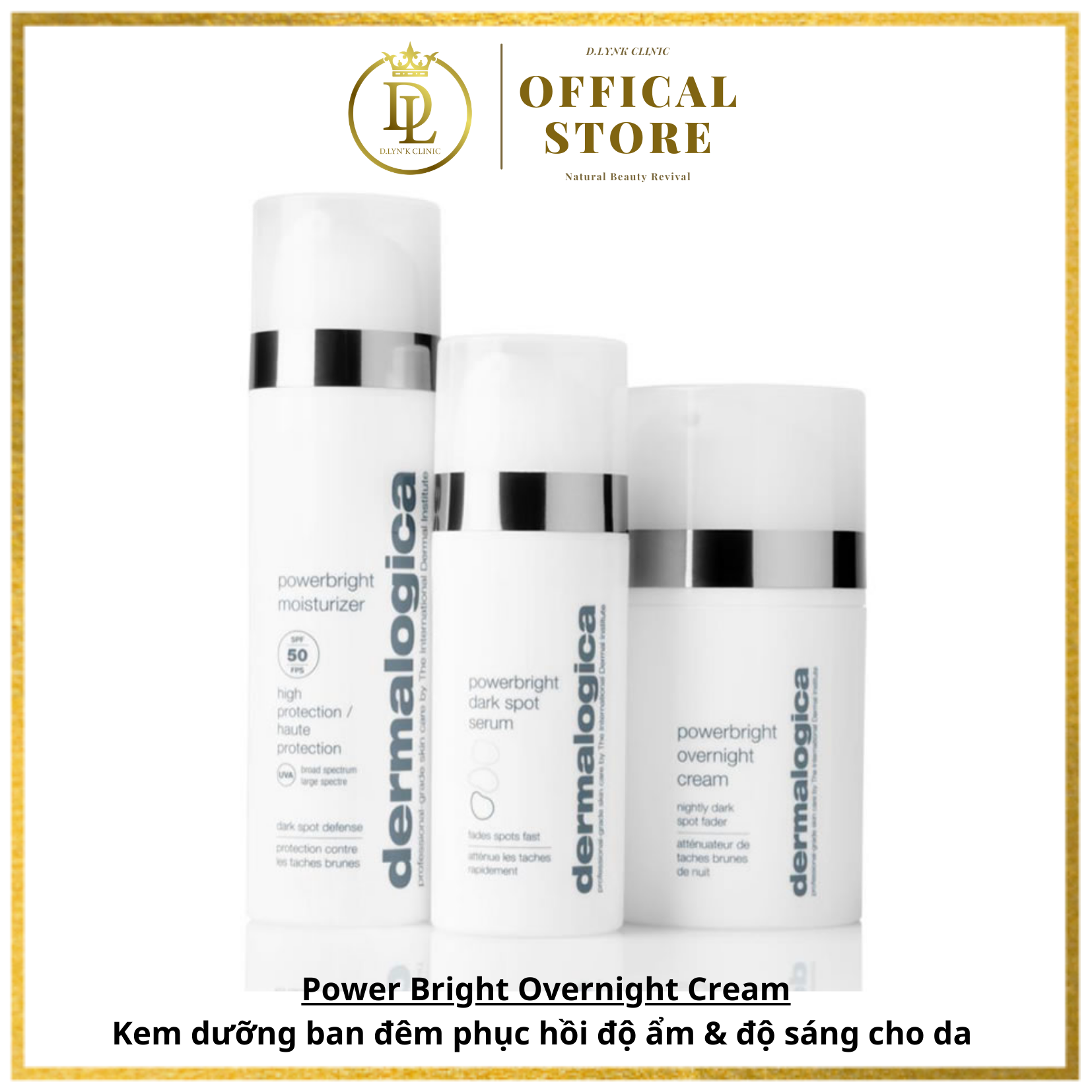 Kem dưỡng ban đêm giúp phục hồi độ ẩm và độ sáng cho da lão hóa Dermalogica Power Bright Overnight Cream 50ml