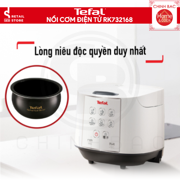 Nồi cơm điện tử Tefal RK732168, Dung tích 1.8L, Công suất 750W -  Hàng chính hãng