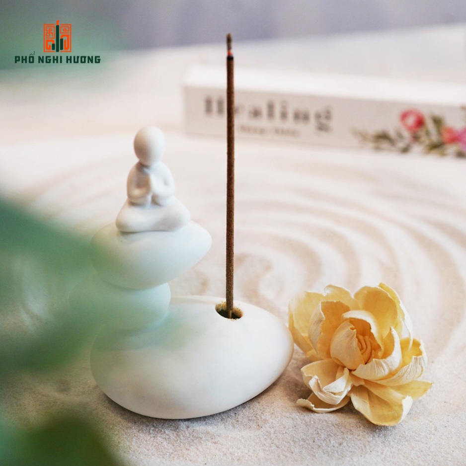 Nhang thiền Thư giãn Healing - Phổ Nghi Hương 20cm nhẹ nhàng, tươi mát giúp hỗ trợ yoga, thiền định, thư giãn hiệu quả và kiến tạo năng lượng tươi mới hơn