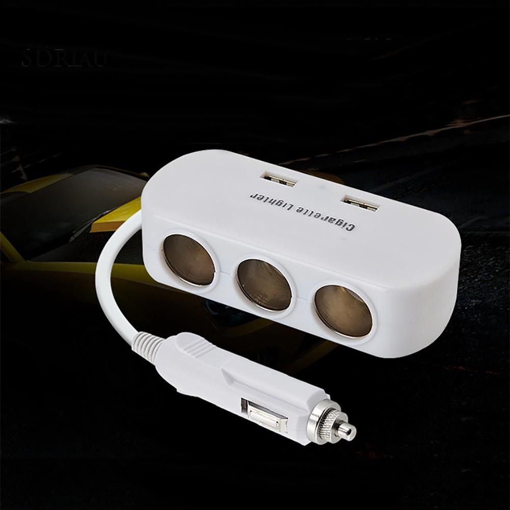 Tẩu sạc cho xe ô tô 3 chiều 2 cổng USB tiện lợi