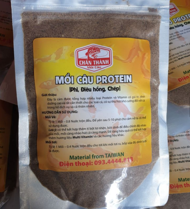COMBO 2 gói mồi câu Protein CHẤN THÀNH 200GRAM mùi thơm tanh nhẹ