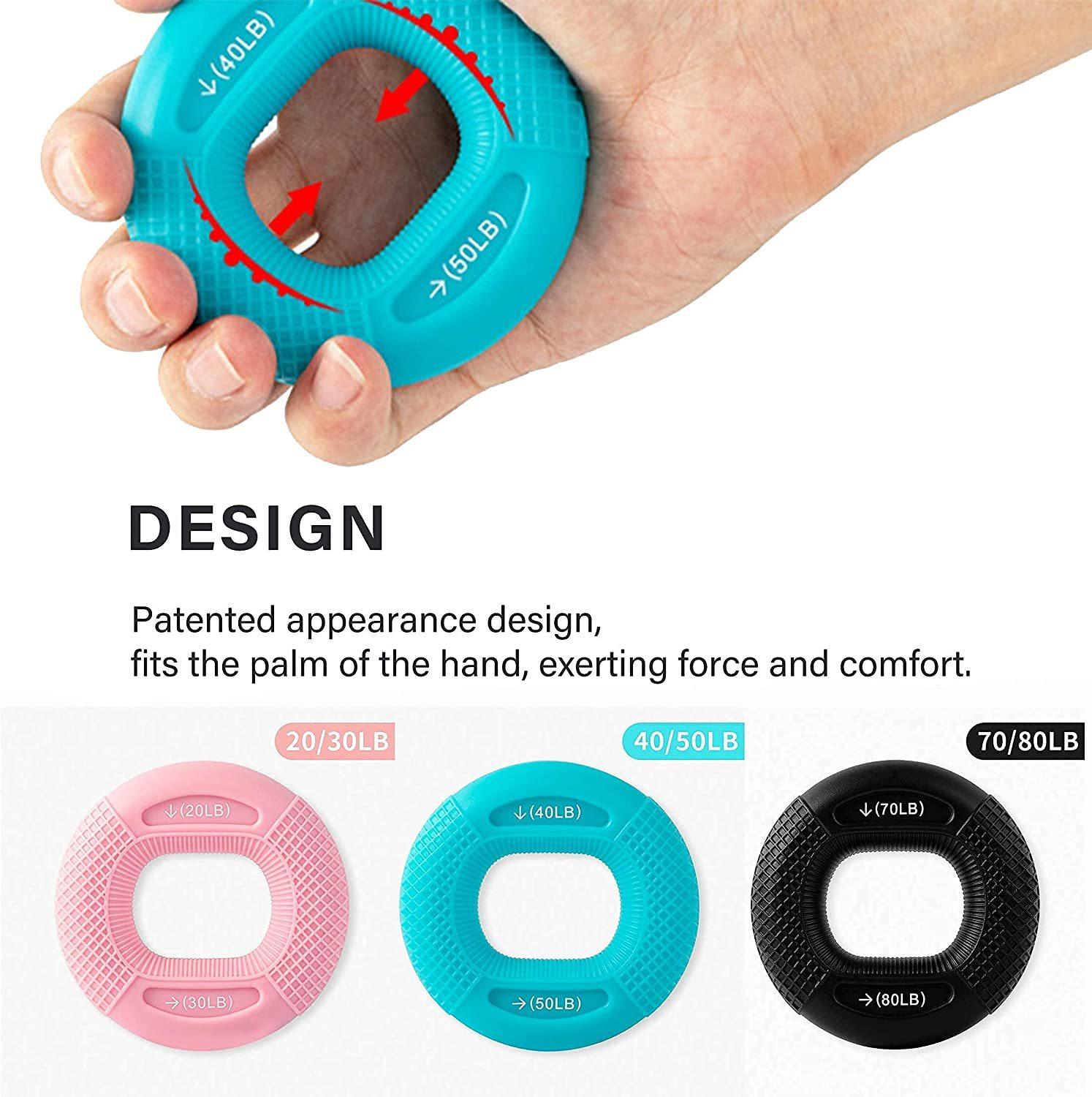 Grip Sức mạnh Trainer, Tăng sức mạnh cầm tay , Trình tập ngón tay, Tập luyện tay cầm cẳng tay, kẹp tay Color: Army Green