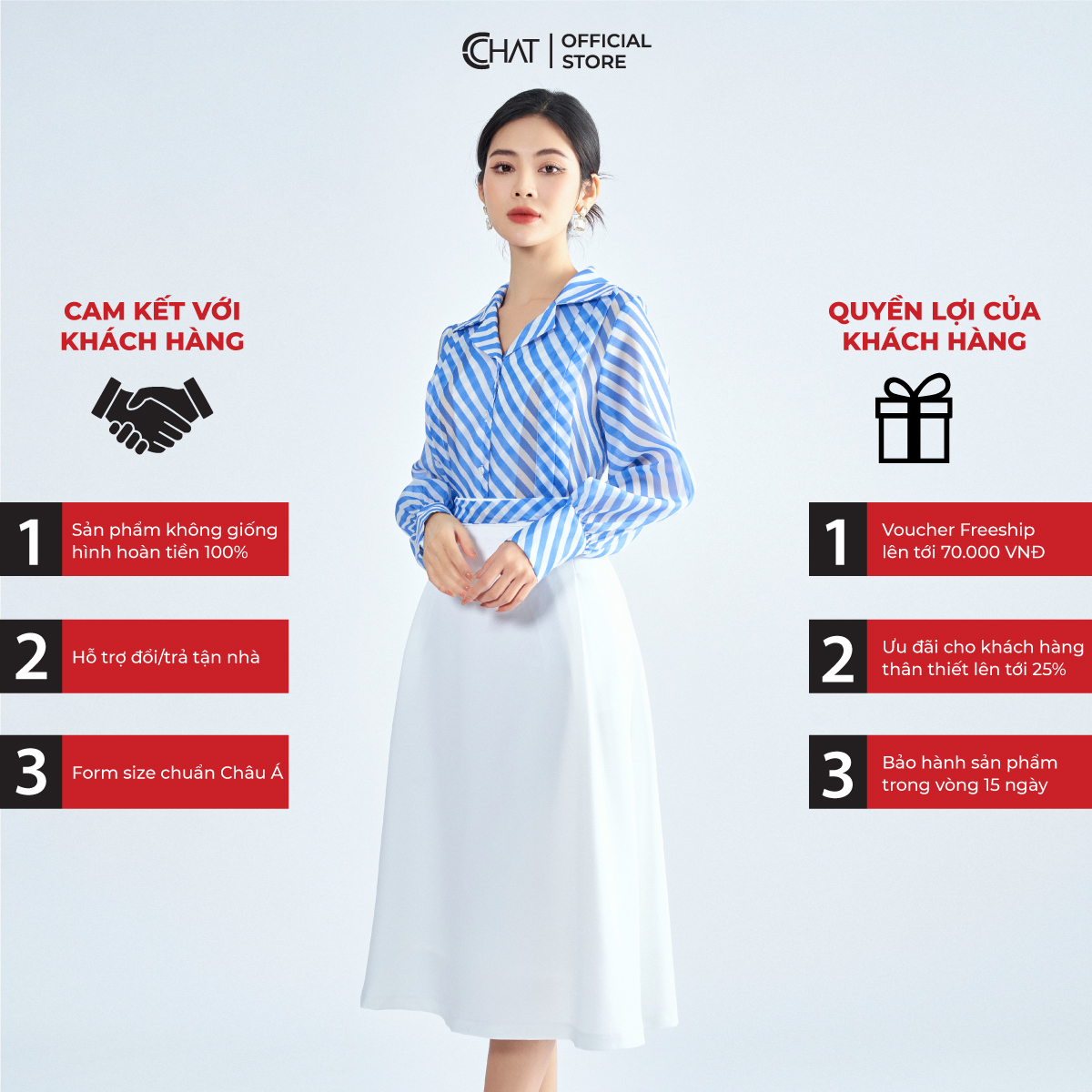 Áo Sơ Mi Nữ  Cổ Ve Họa Tiết Suông Chất Voan Cao Cấp Mềm Mịn 13SDV5002ST
