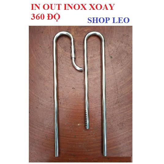 BỘ IN OUT INOX PHI 19 XOAY 360 ĐỘ - IN OUT INOX