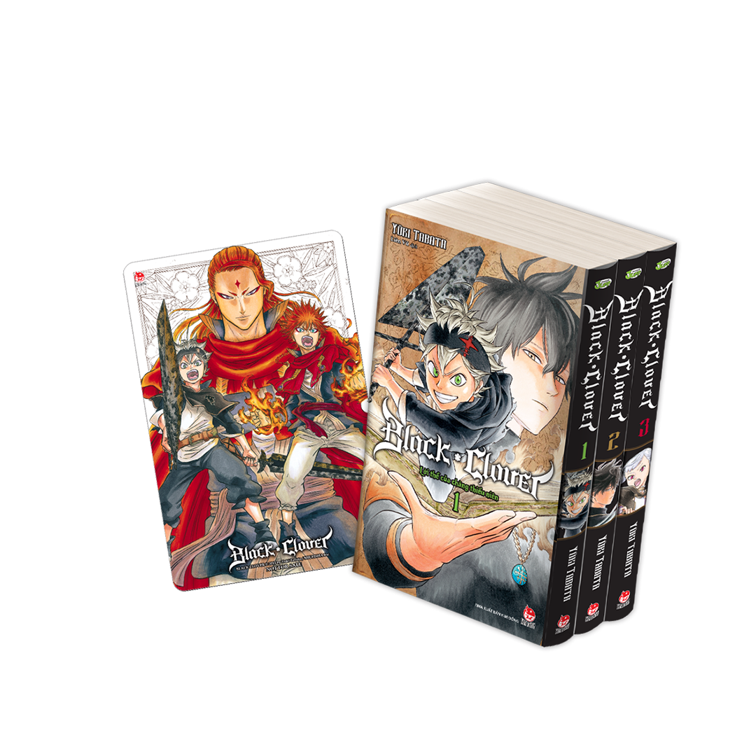 Bộ Sách Black Clover - Tập 1 + Tập 2 + Tập 3 (Bộ 3 Tập) - Tặng Kèm 1 Postcard PVC