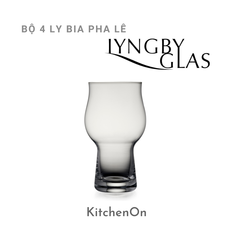 Bộ 4 ly bia pha lê Lyngby Glas Đan Mạch