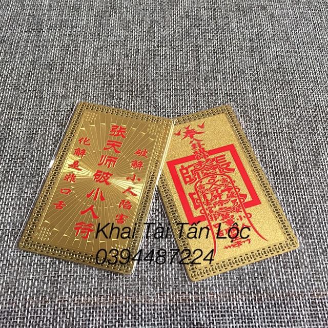 Kim bài Trương Thiên Sư trừ tiểu nhân đồ thờ cúng