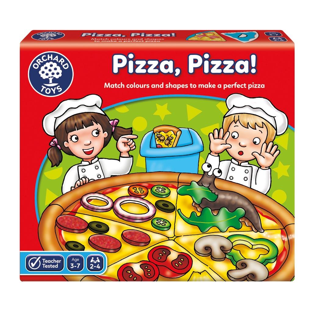 Trò chơi trí tuệ Pizza, Pizza! - Orchard Toys giúp trẻ nhận biết màu sắc, hình dạng, kỹ năng xã hội