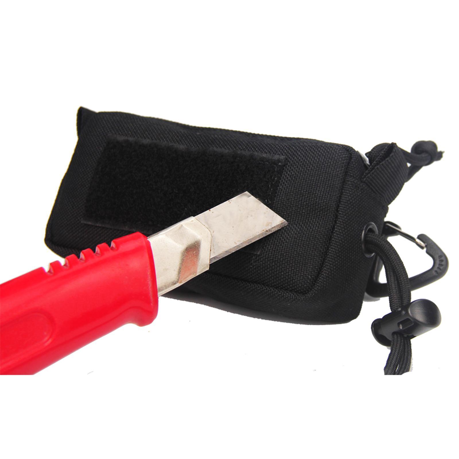 Nylon Waterproof Sport Bag Hiking Belt Zipper Pouch Wallet Black