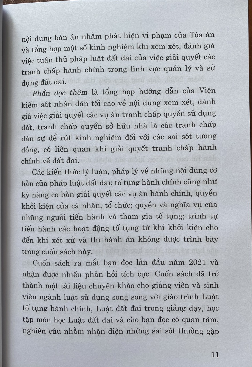 Giải quyết tranh chấp hành chính trong lĩnh vực quản lý đất đai - Phát hiện vi phạm và xử lý vướng mắc (Sách chuyên khảo)