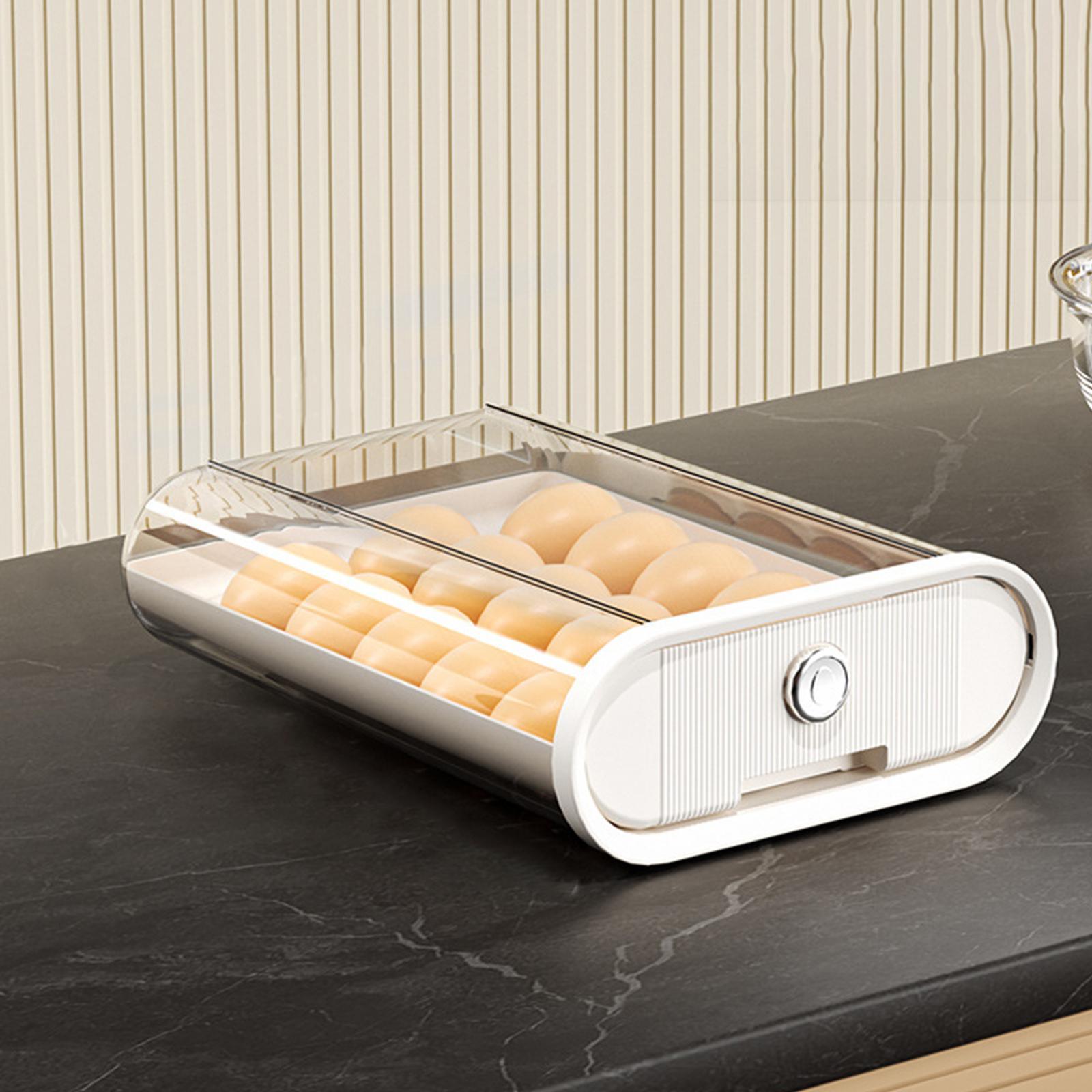 Egg Storage Container Egg Tray Egg Holder with Lids for Shelf Pantry Cabinet