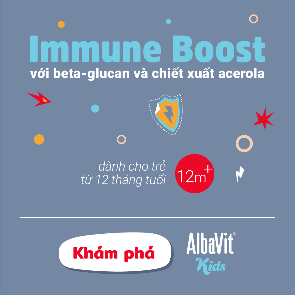 Siro Albavit Kids Immune Boost Max hỗ trợ trẻ tăng cường sức đề kháng (Chai 150ml)