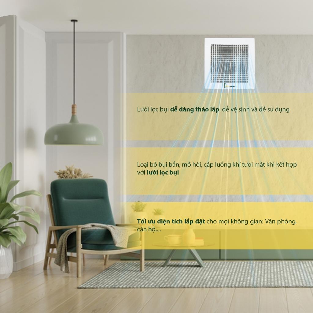 ASIA GREEN - Cửa Gió Sọt Trứng, Cửa Cấp/ Hồi, Sơn Tĩnh Điện Chống Ăn Mòn Hàng chính hãng (Bao gồm VAT)