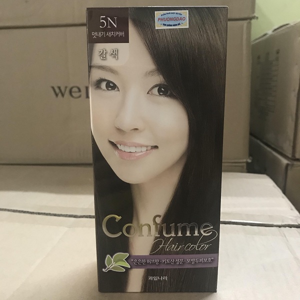 Nhuộm thảo dược phủ bạc thời trang (Hàn Quốc) Welcos confume hair color 5N 2 x 60g