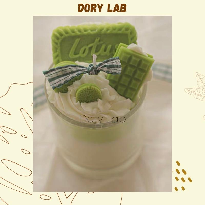 Nến Thơm Ly Bánh Quy Matcha Hàn Quốc Handmade - Dory Lab