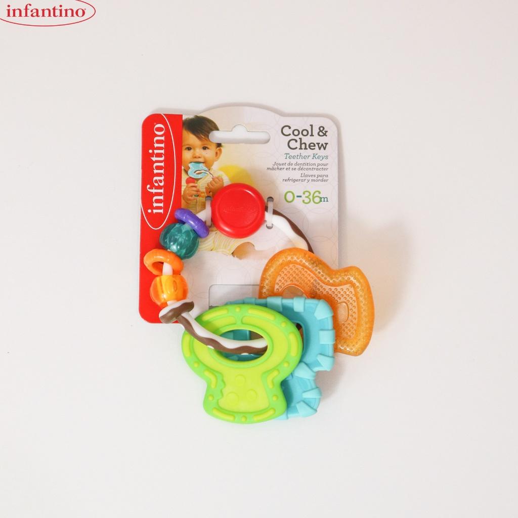 Gặm Nướu Hình Chùm Chìa Khoá INFANTINO Cool &amp; Chew Teether Keys Dành Cho Bé Trong Thời Kỳ Mọc Răng Bằng Nhựa ABC Cao Cấp