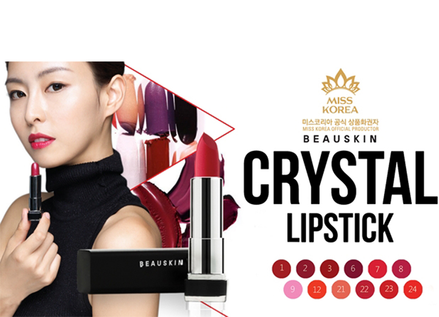 [Kèm móc khoá] Son thỏi lì Beauskin Crystal Lipstick Hàn Quốc  3.5g