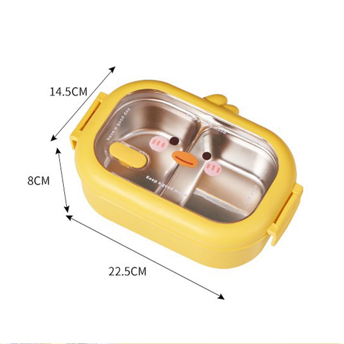 Hộp cơm Inox 2 ngăn hình thú giữ nhiệt mini cute bằng nhựa - inox cho bé đi học, cho mẹ đi làm văn phòng