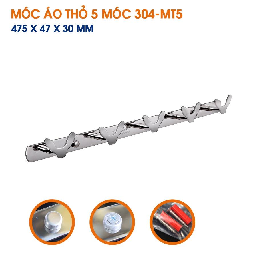 Móc áo TOVASHU thỏ 4 móc, 5 móc, 6 móc inox 304