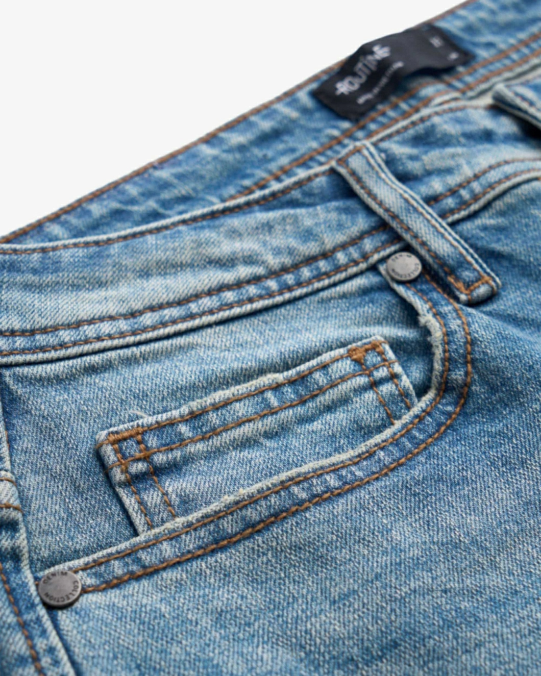 Quần jeans nam ROUTINE màu Xanh M/INDIGO . Form Slim cropped - 10F24DPA007 | LASTORE MENSWEAR