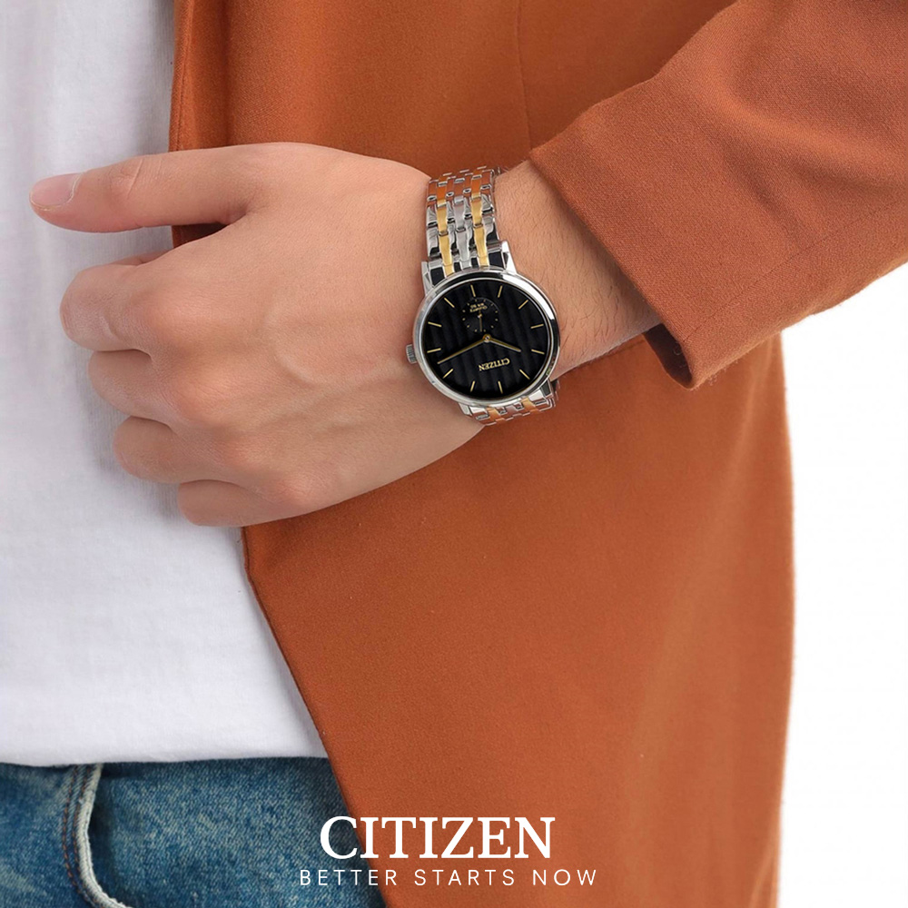 Đồng Hồ Nam Citizen Dây Thép Không Gỉ BE9174-55E - Mặt Đen