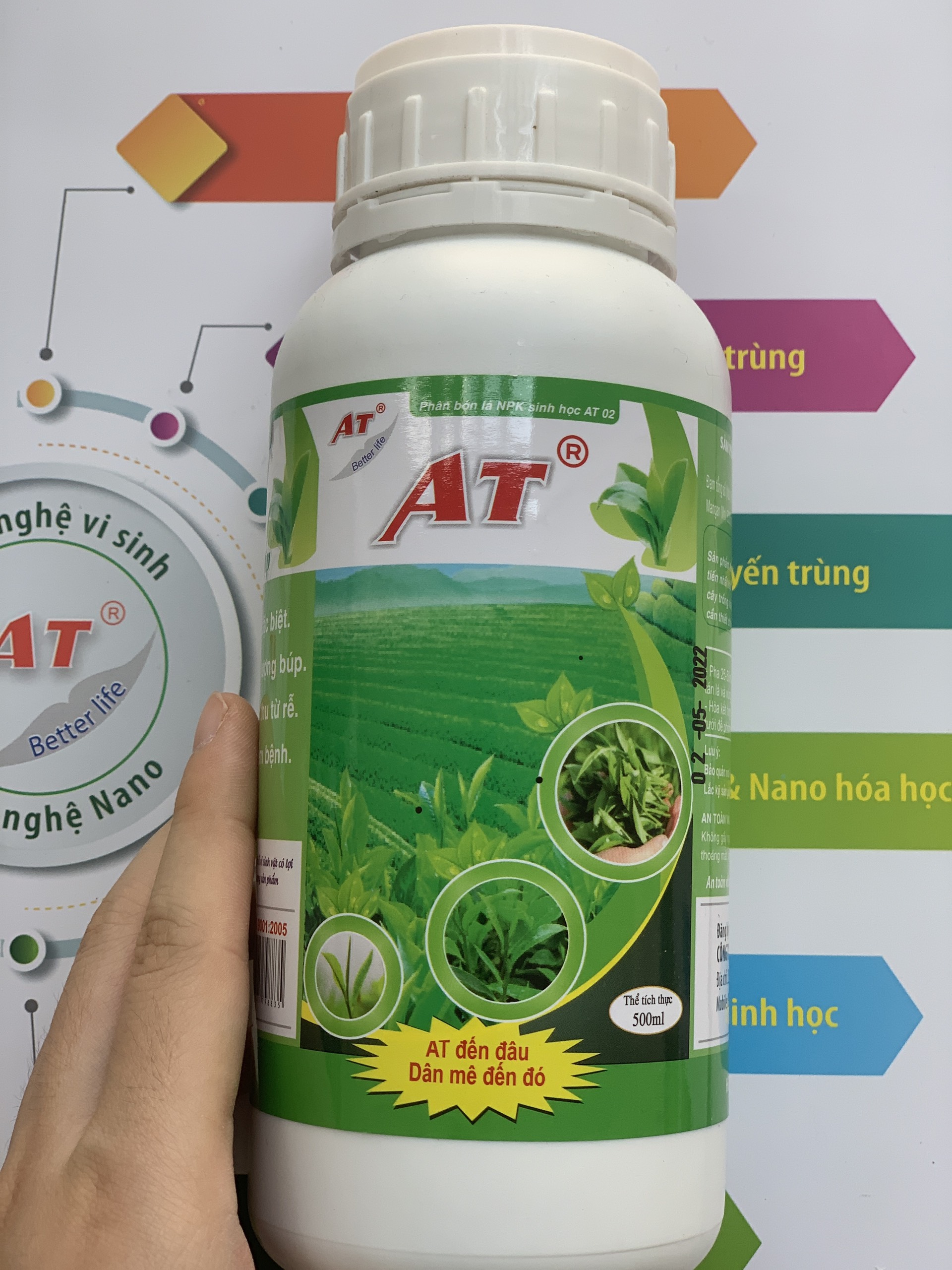Phân Bón Kích Thích Bật Búp Cho Cây Chè Đậm Đặc AT 500ml Búp Nhiều Siêu Mập Phục Hồi Bộ Rễ Sau Nhiễm Bệnh