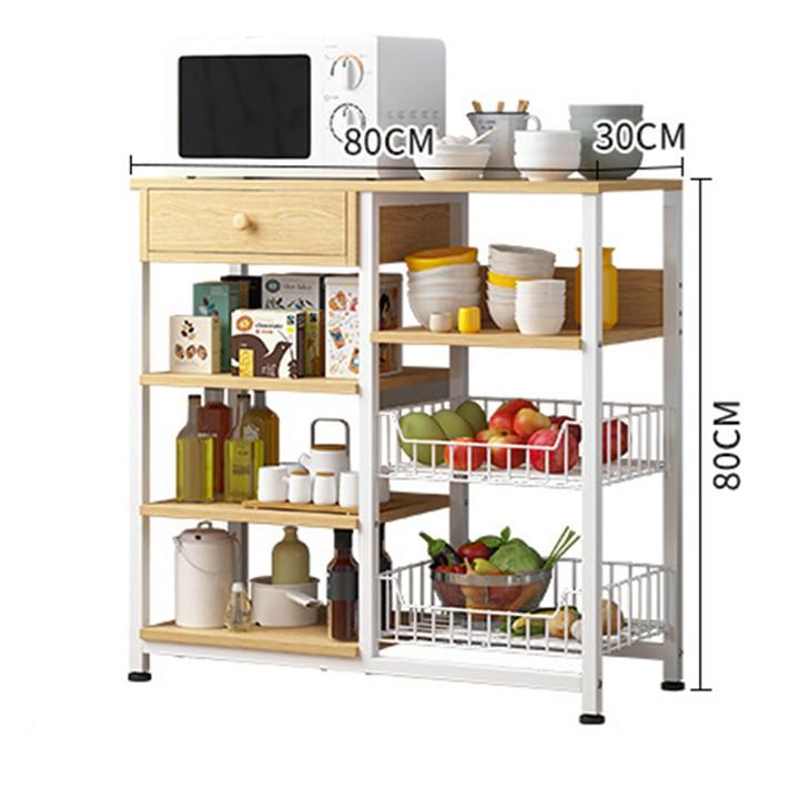 Kệ bếp tiện ích 80cm Kệ lò vi sóng cao cấp MGK005