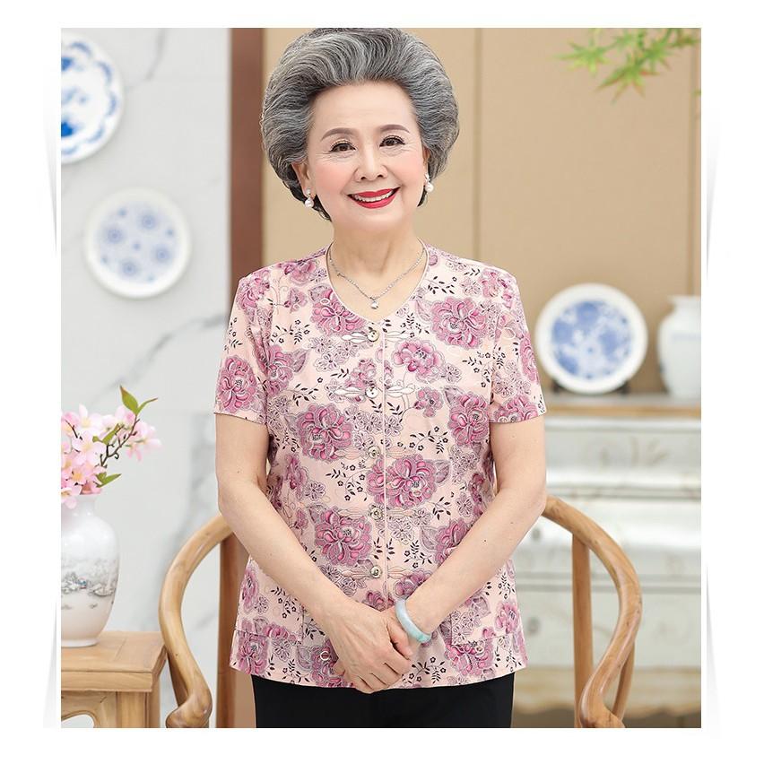 Bộ quần áo cho bà già có 2 túi áo, bộ quần áo cho mẹ, bộ quần áo trung niên_hàng sẵn