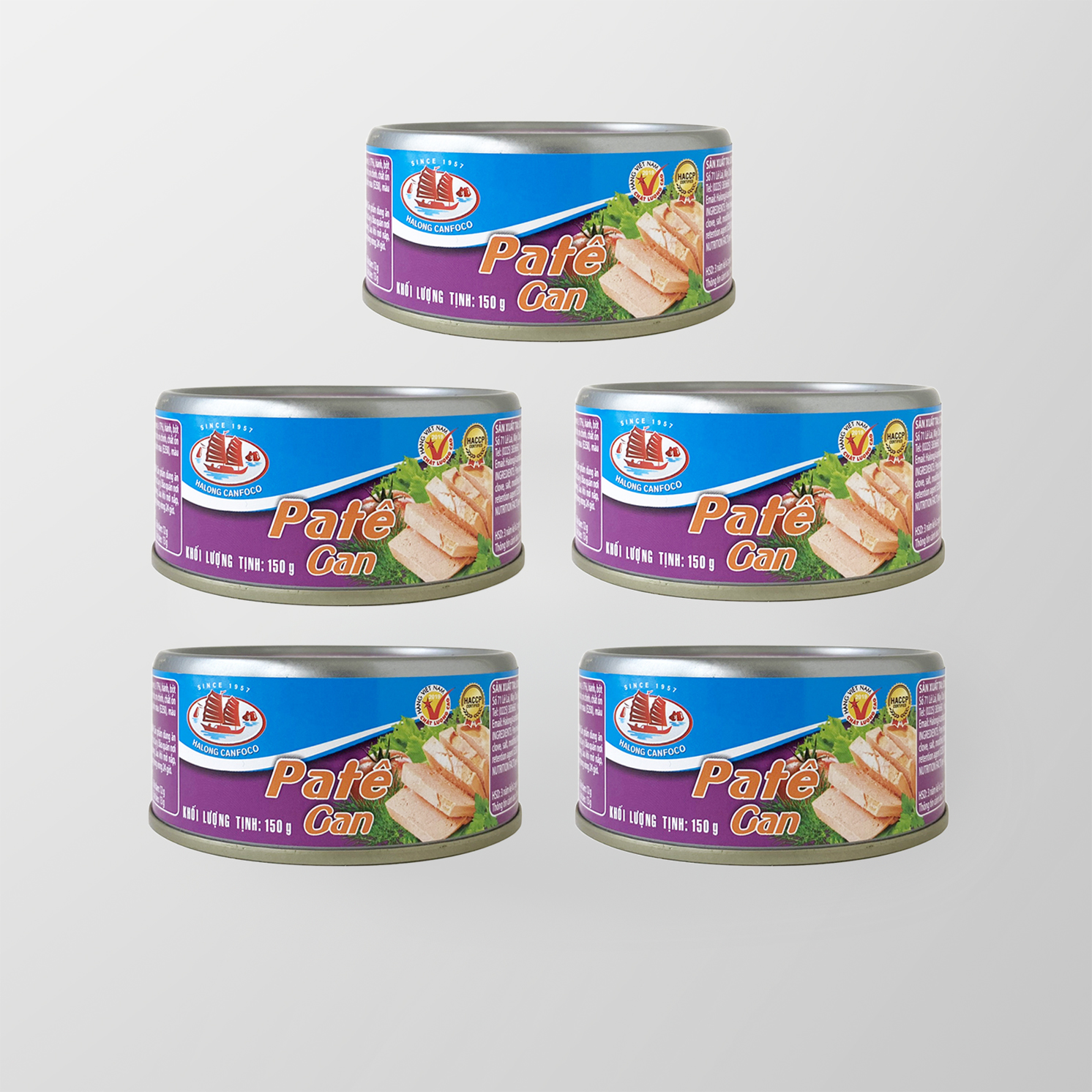 COMBO 5 Hộp Pate Gan Heo 150g - Đồ Hộp Hạ Long