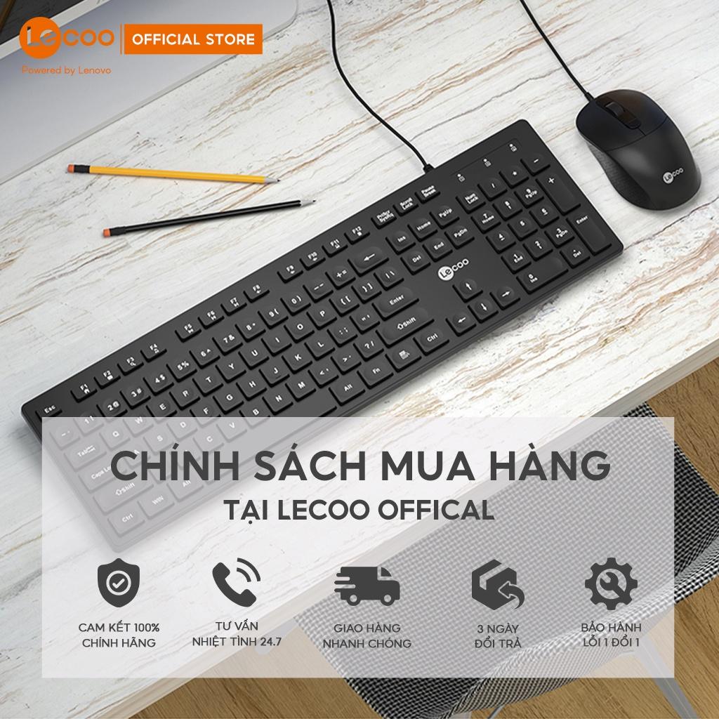 Bộ bàn phím chuột có dây Lecoo CM102, tiện dụng cho văn phòng - BH 24 tháng, Hàng nhập khẩu